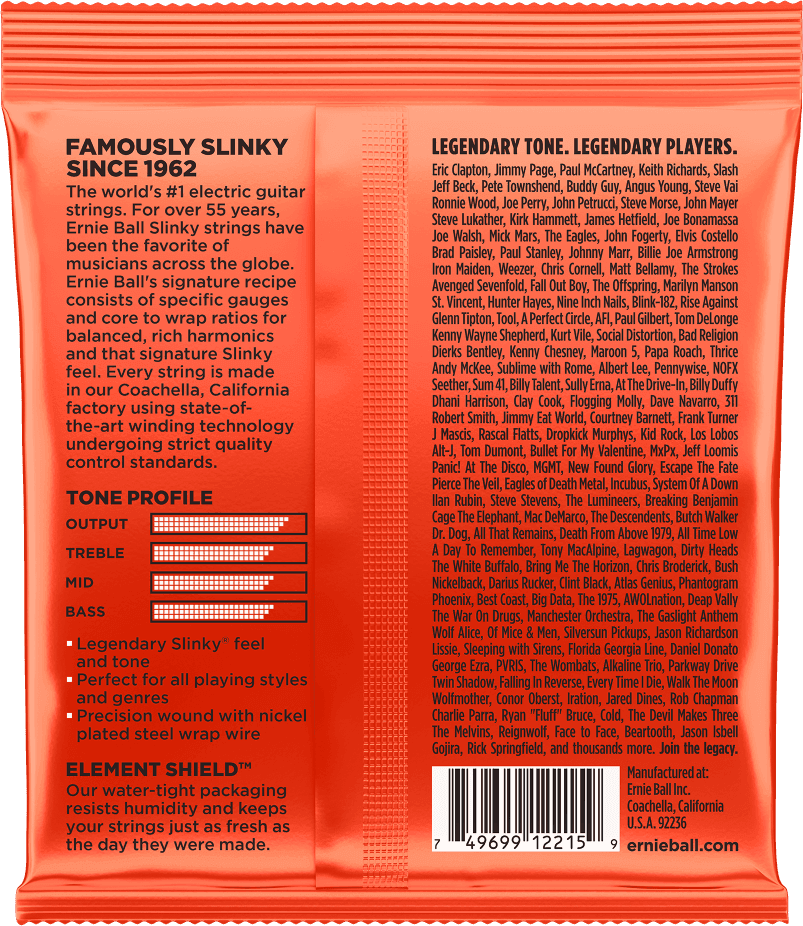 Ernie Ball 2215 Skinny Top Heavy Bottom 10-52 snaren