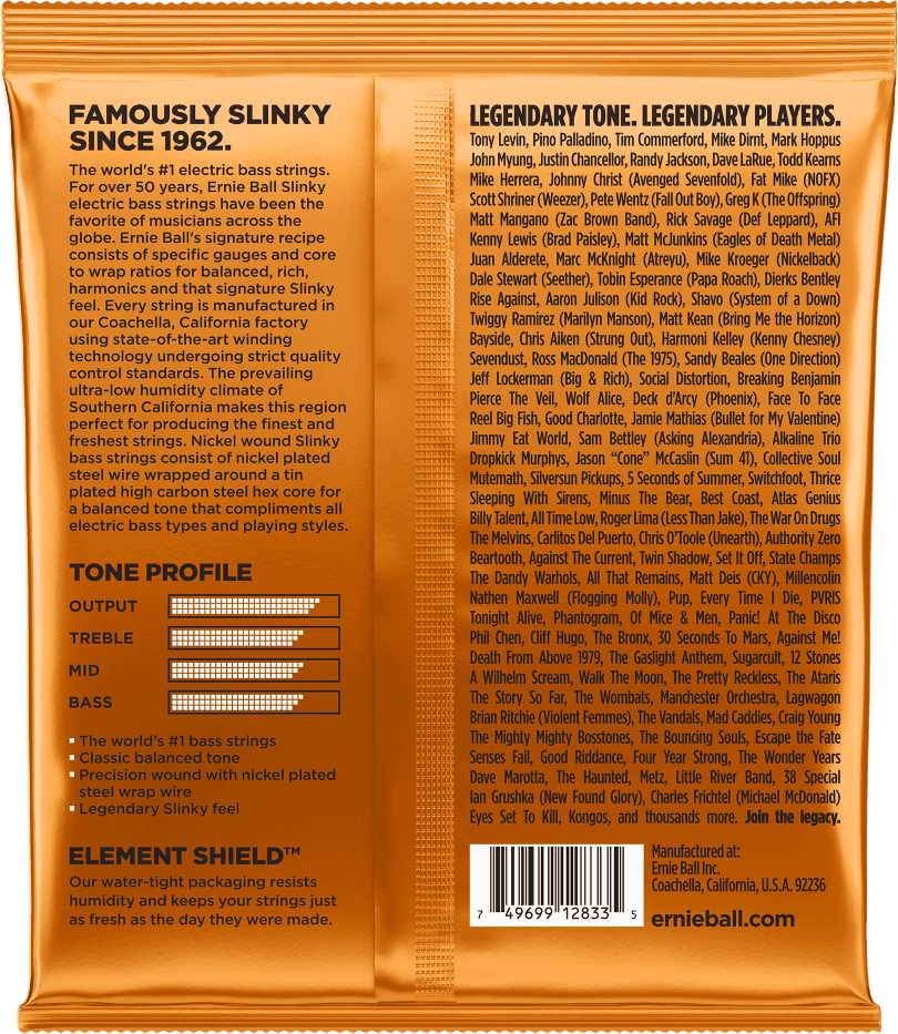 Ernie Ball 2833 Hybrid Slinky Bass 45-105 snaren