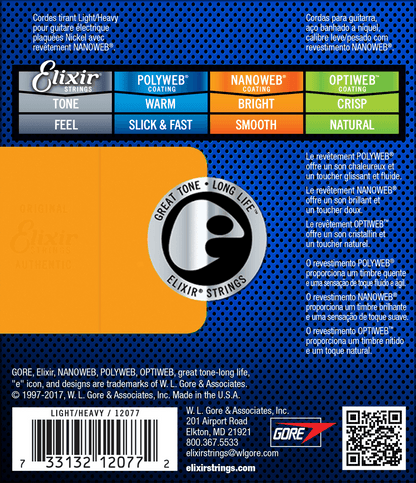 Elixir 12077 Electric Light Heavy 10-52 snaren