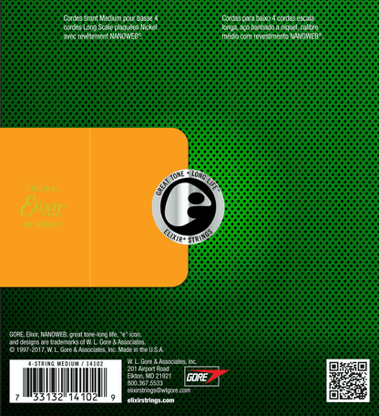 Elixir 14102 Heavy Bass 50-105 snaren