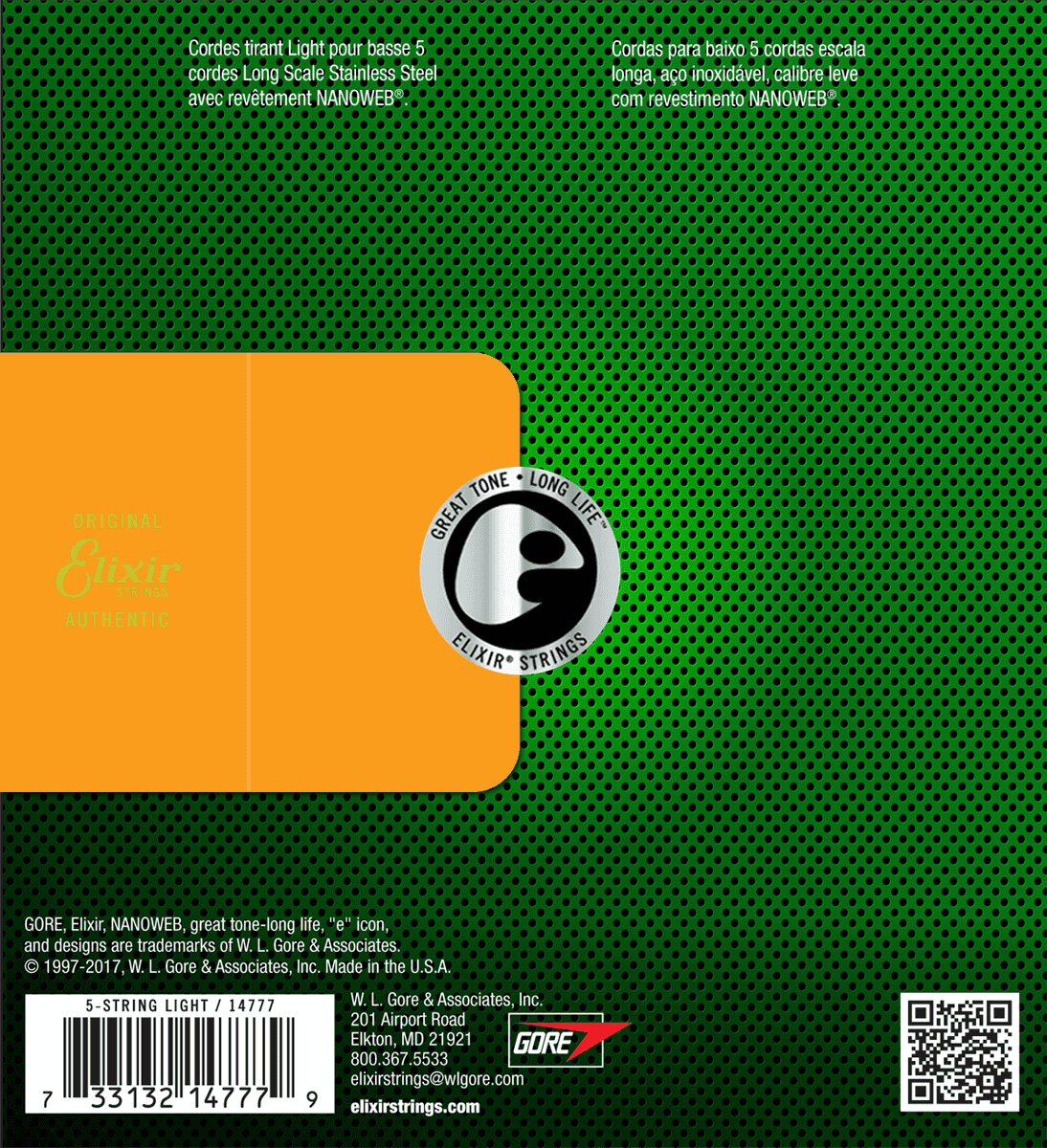 Elixir 14777 Light Bass 45-130 snaren (5sn.)