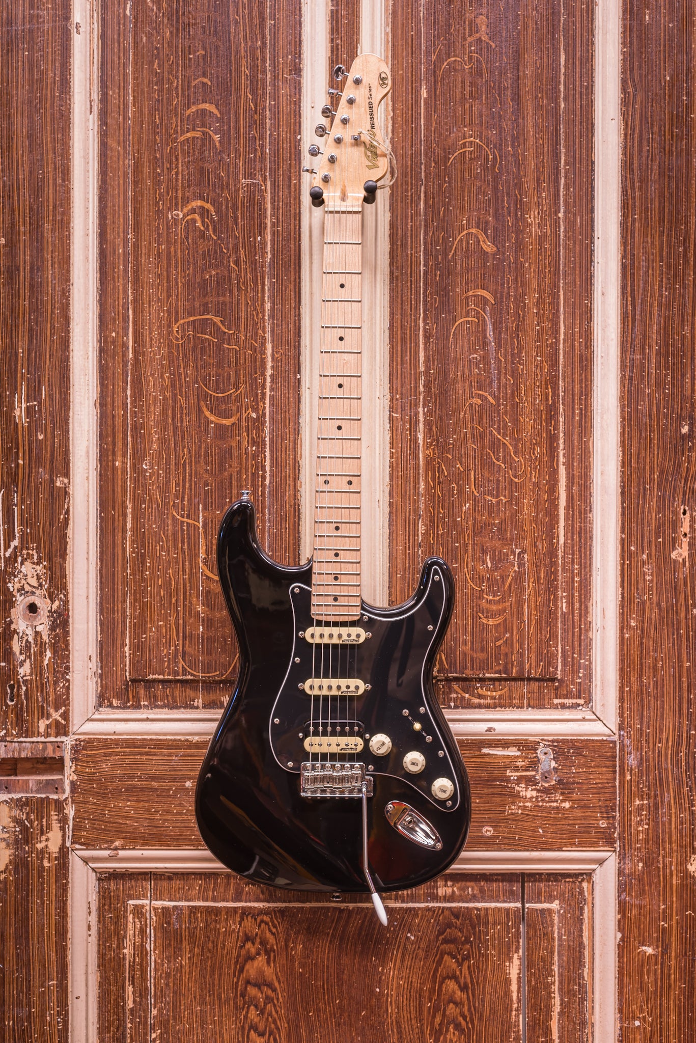 Vintage V6 HSS Boulevard Black Elektrische Gitaar