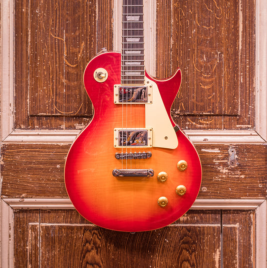 Vintage V100 Flame Cherry Sunburst Elektrische Gitaar