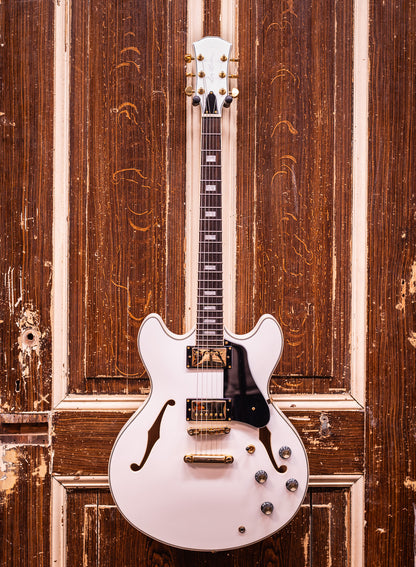 Sire Guitars H7 WH White Archtop Elektrische gitaar