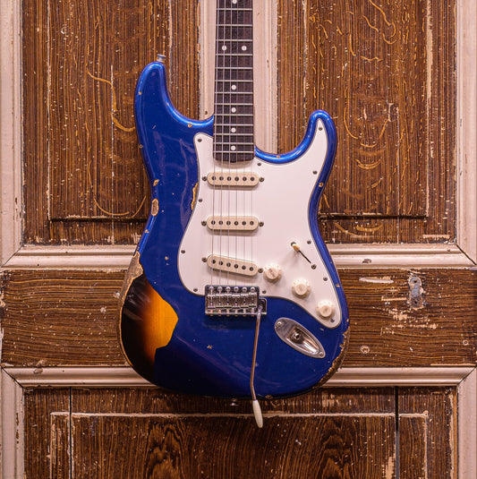 Del-Tone 60's S-Style Ocean Turquise over Sunburst (Special Order) Elektrische gitaar