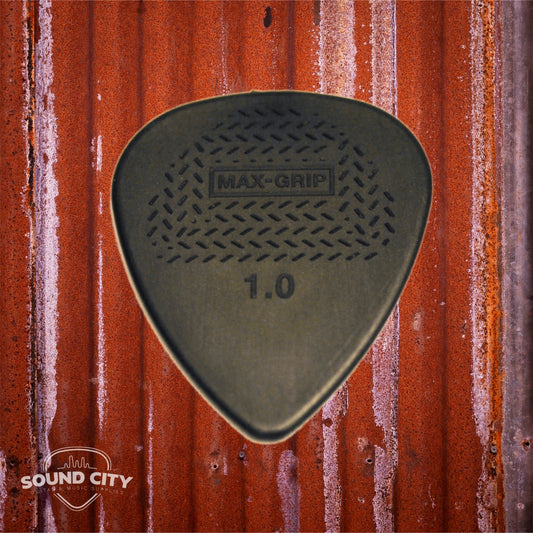Dunlop Plectrum Max Grip Nylon 1.00mm Zwart 6PACK