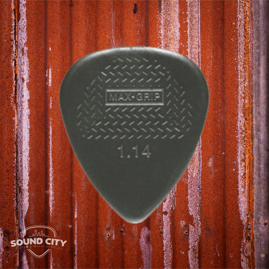 Dunlop Plectrum Max Grip Nylon 1.14mm Zwart 6PACK