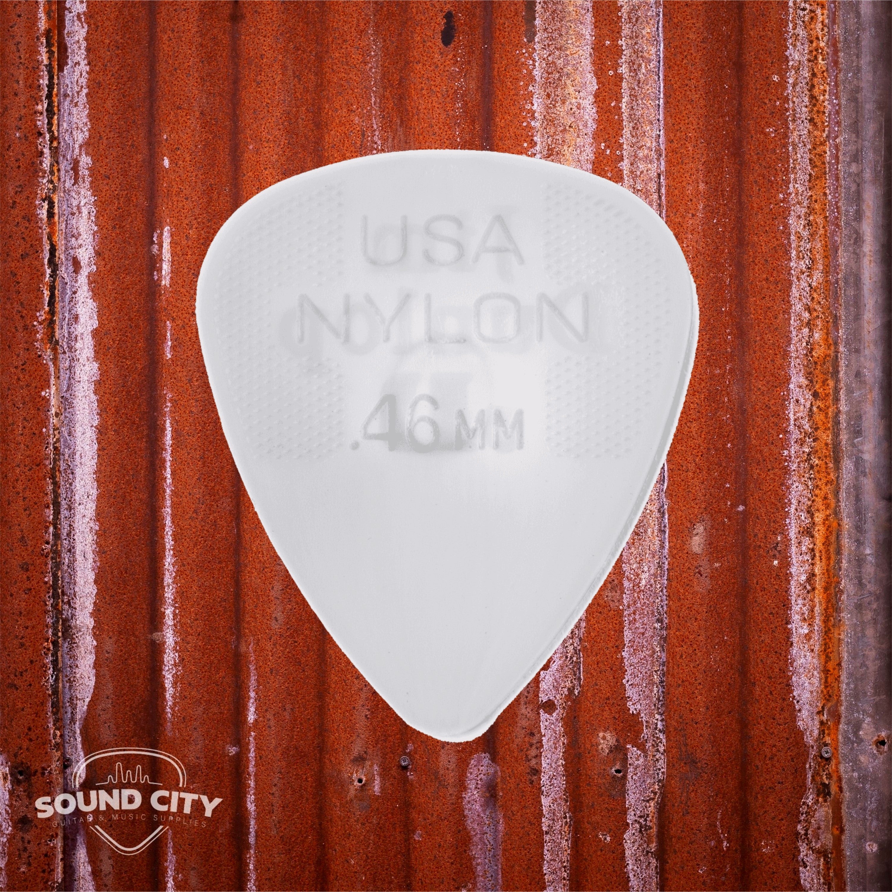 Dunlop Plectrum Standaard Nylon 0.46mm wit