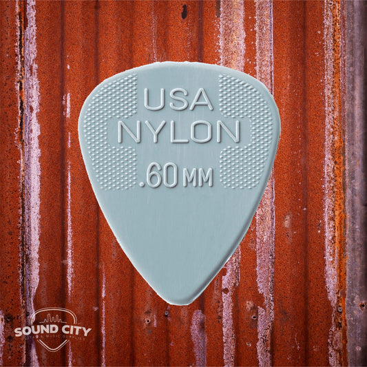 Dunlop Plectrum Standaard Nylon 0.60mm Grijs