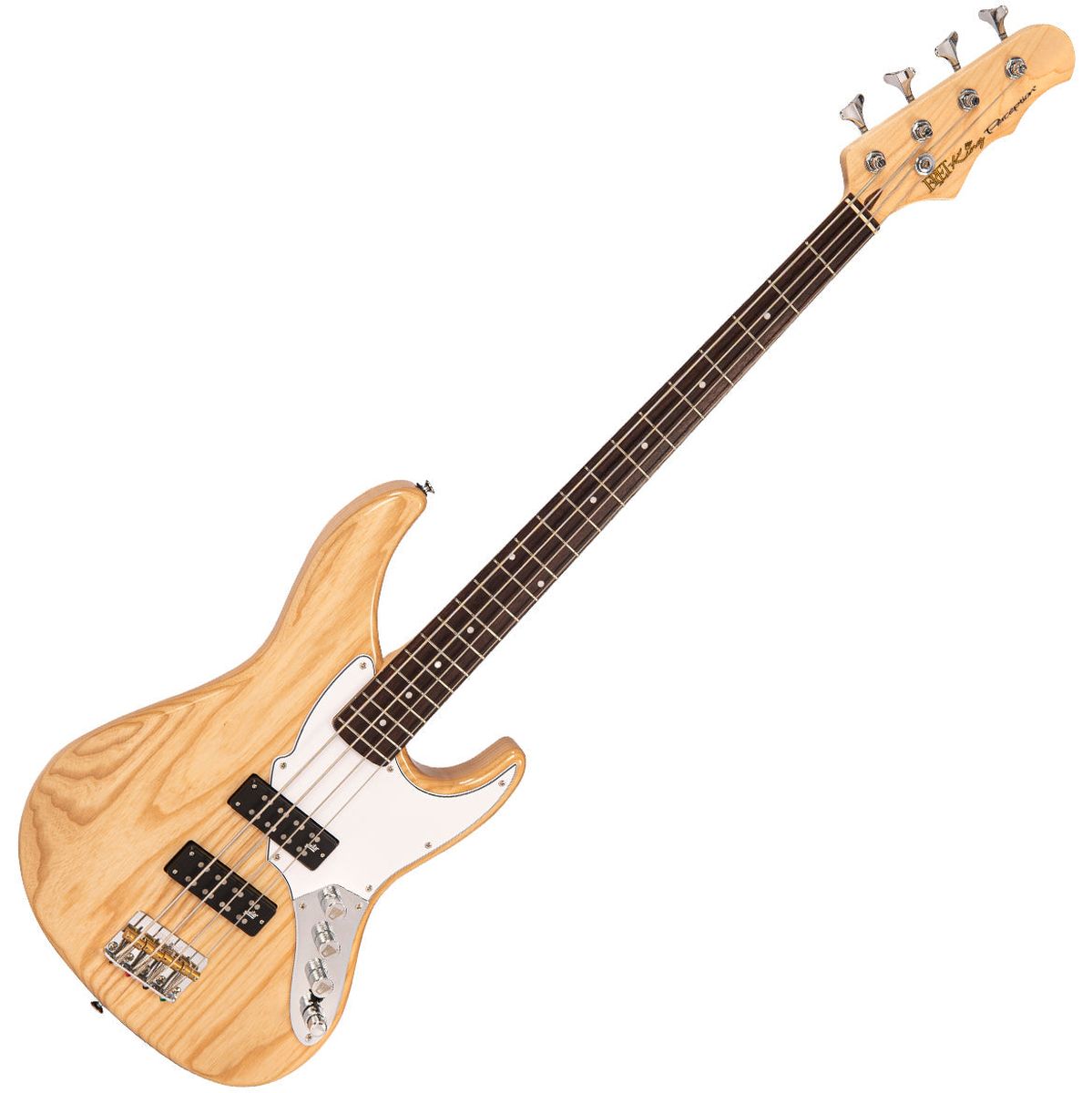 Fret-King Perception Custom 4 String - Natural Ash Basgitaar