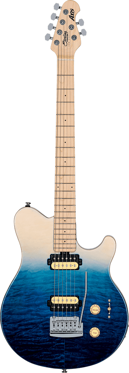 Sterling by Music Man Axis AX3QM Spectrum Blue Elektrische gitaar