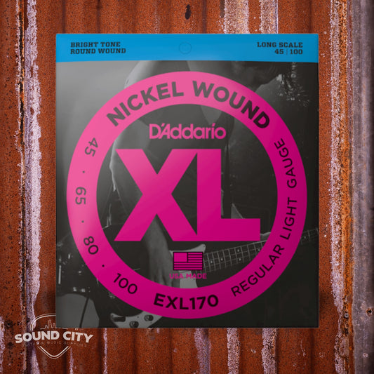 D'Addario EXL170 45-100 Regular Light, Long Scale, XL Nickel Bass snaren