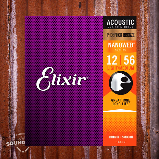Elixir 16077 Acoustic Medium Light 12-56 snaren