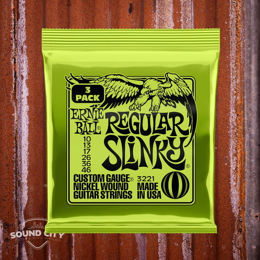 Ernie Ball 3221 Regular Slinky 010-046 snaren (3 Pack)