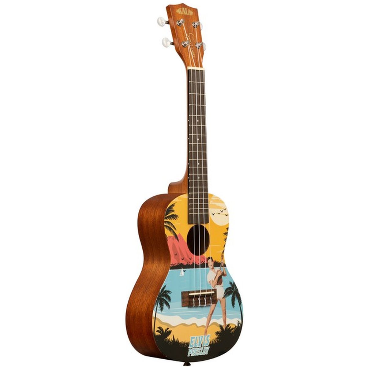 Kala Learn To Play Elvis Blue Hawaii Concert Ukulele Starter Kit