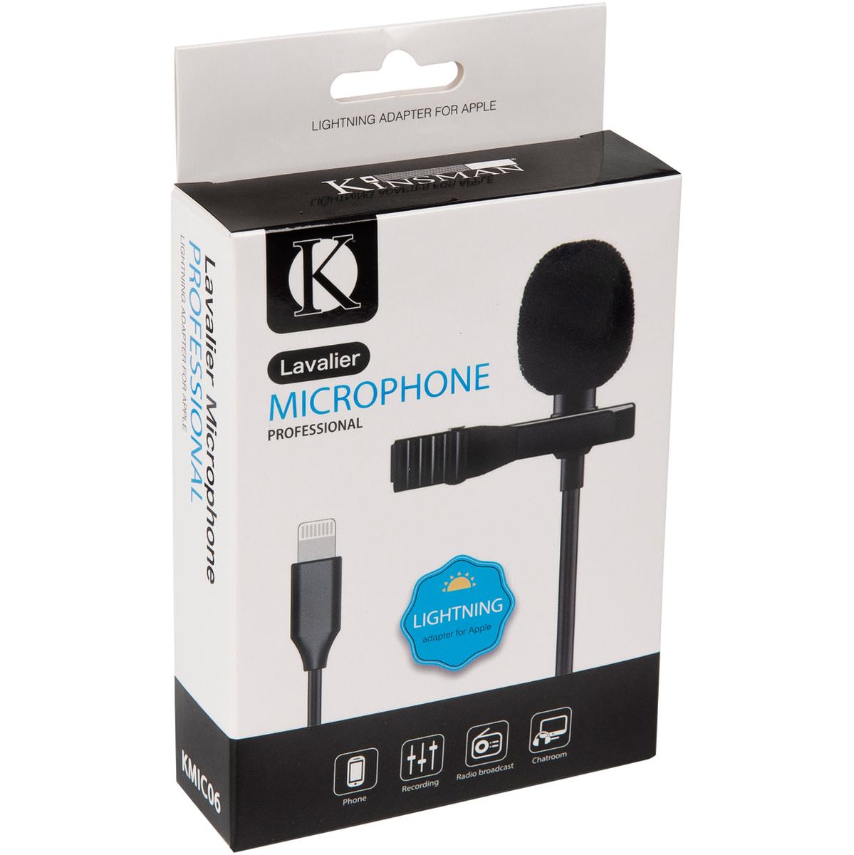 Kinsman Lavalier Microphone - Lightning Adaptor