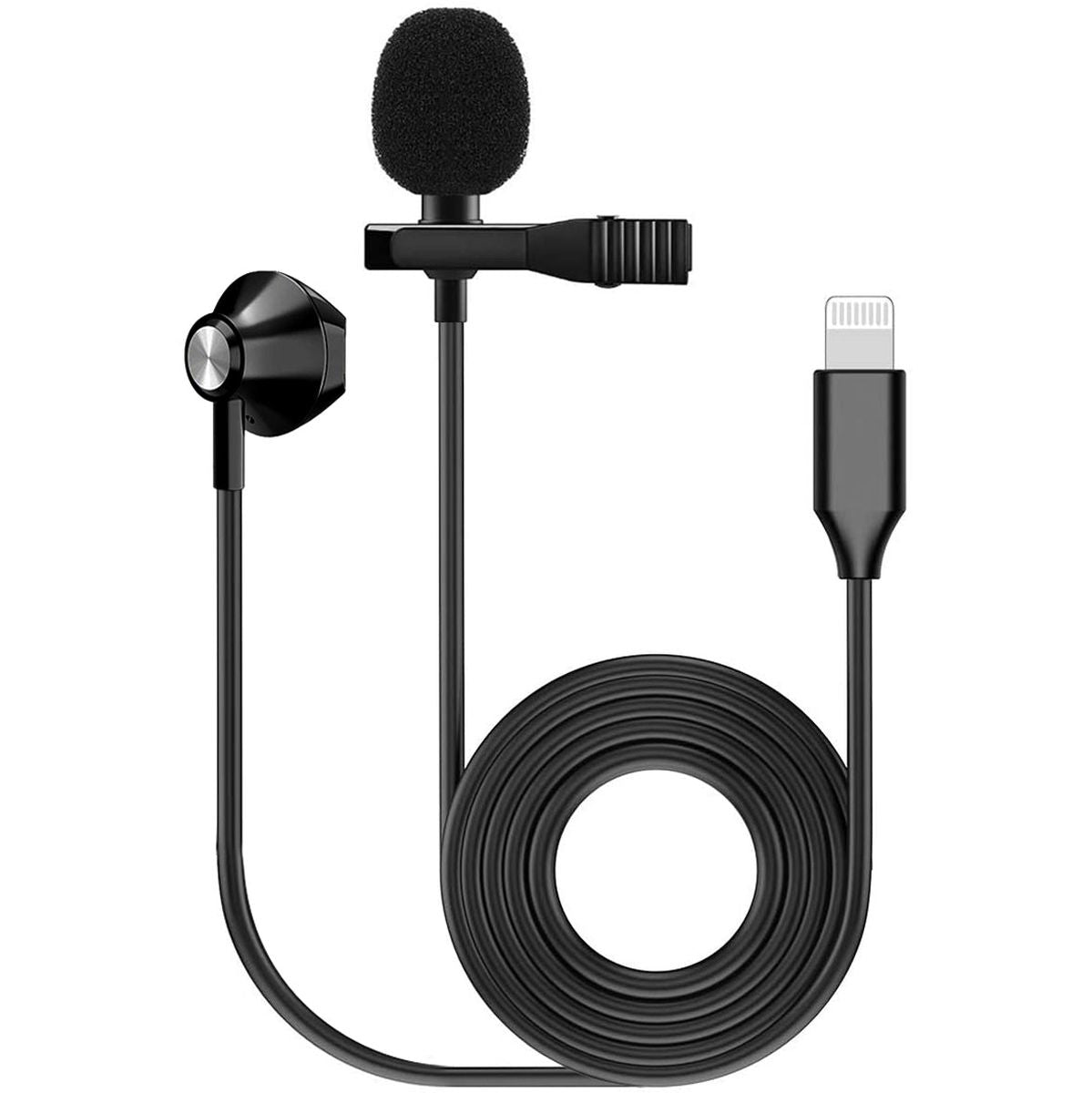 Kinsman Lavalier Microphone w/ Earphone - Lightning Adaptor