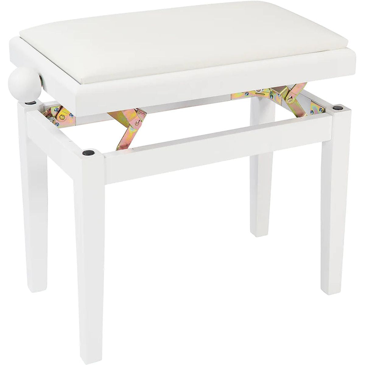 Kinsman Adjustable Piano Bench - Polished Gloss White