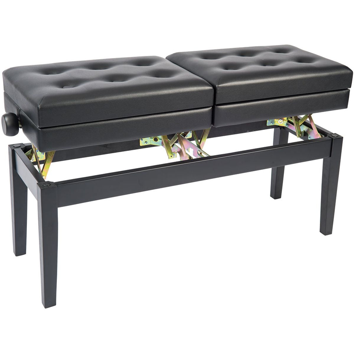 Kinsman Double Piano Bench - w/ Storage - Satin Black