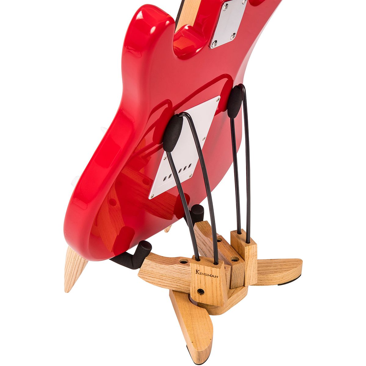 Kinsman Premium Series Wooden A-Frame Electric Guitar Stand (KWE51)