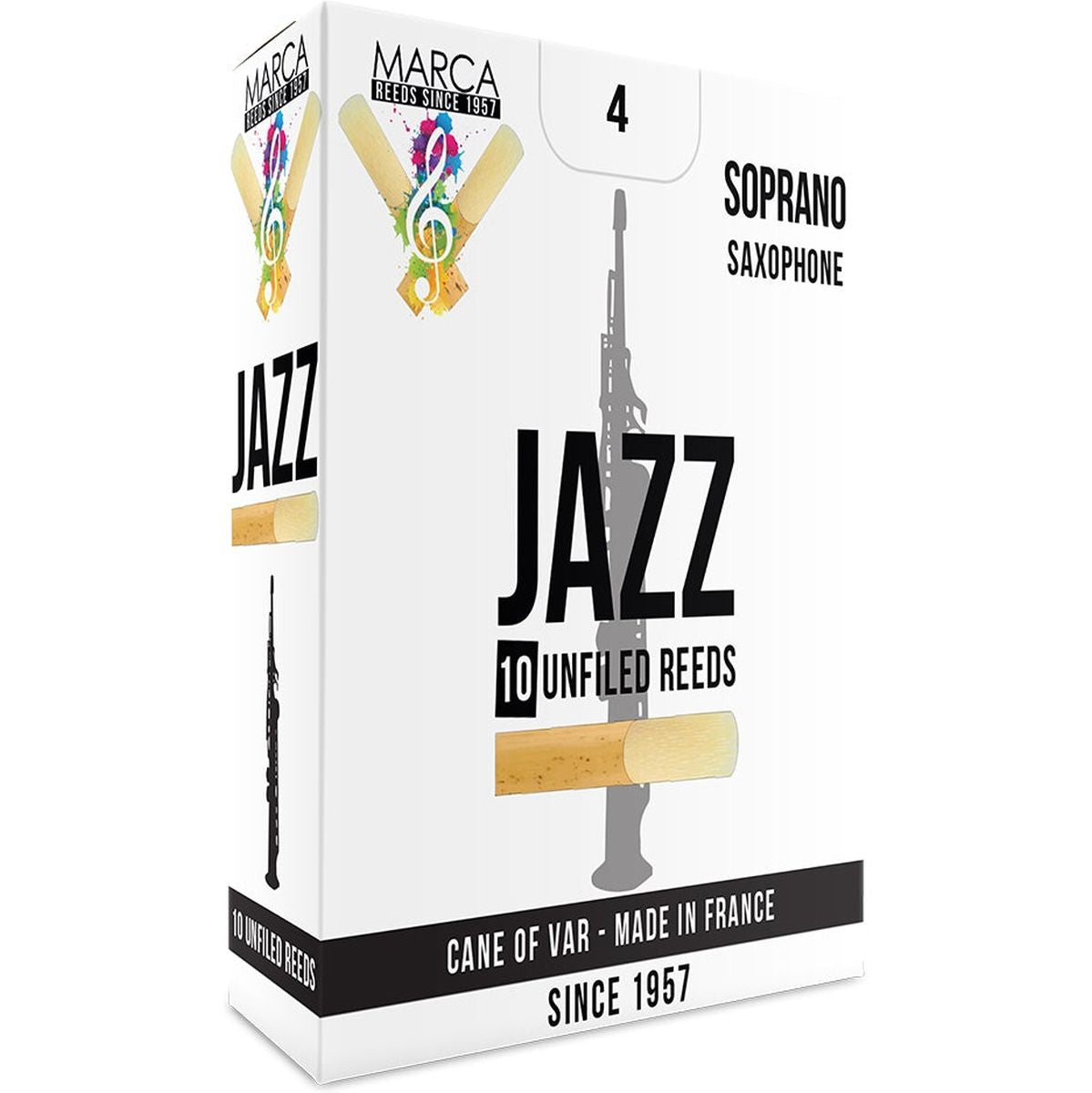 MARCA Reed Saxophone Soprano Jazz - Unfiled 4 - PK Of 10