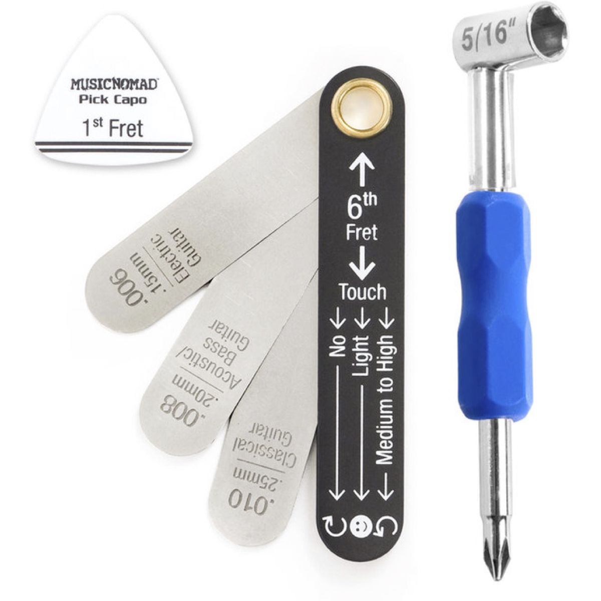 MusicNomad Truss Rod Neck Relief Measure &amp; Adjust Kit For Gibson MN232 + MN600