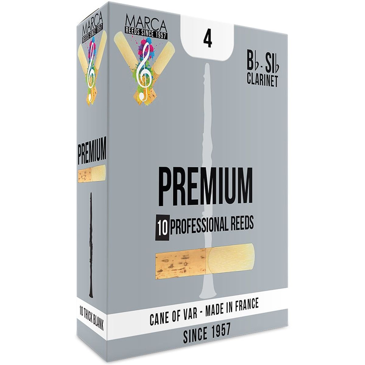 MARCA Reed Clarinet BB Premium 4 - PK Of 10