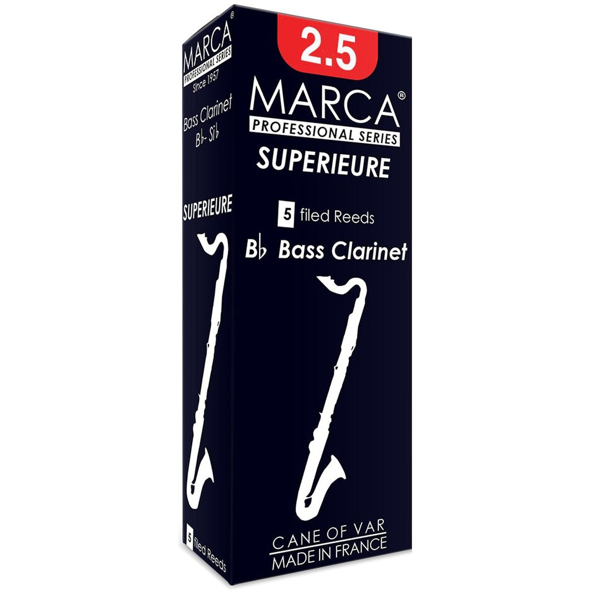 MARCA Reed Clarinette Bass Superieure 2.5 - PK Of 5