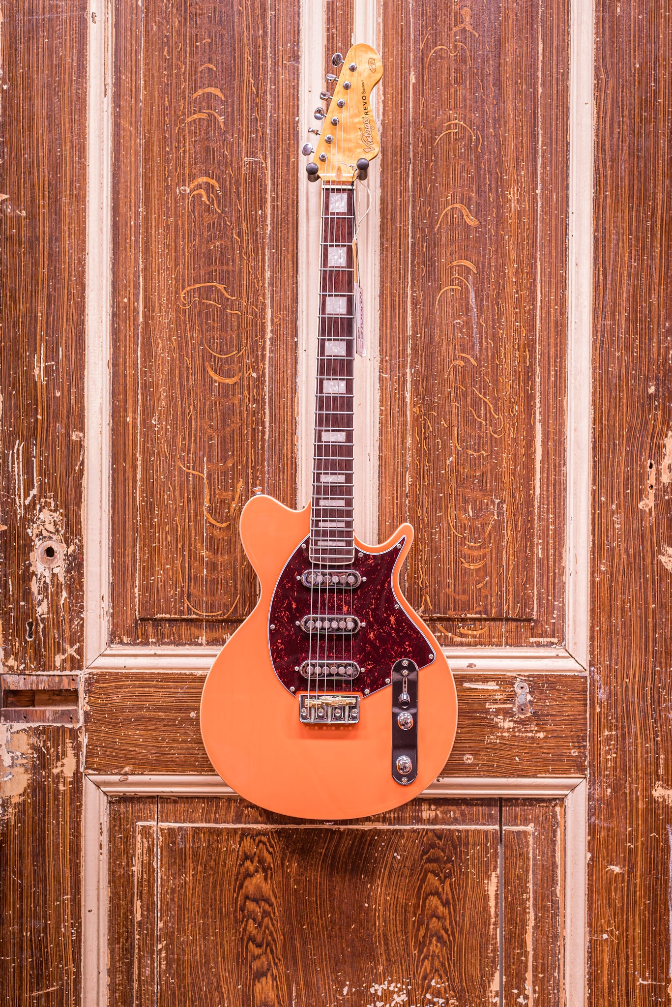 Vintage REVO Series 'Vision' Trans Orange Elektrische gitaar