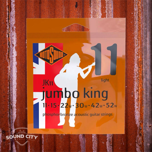 Rotosound JK11 Roto Jumbo King string set acoustic guitar strings 11-52