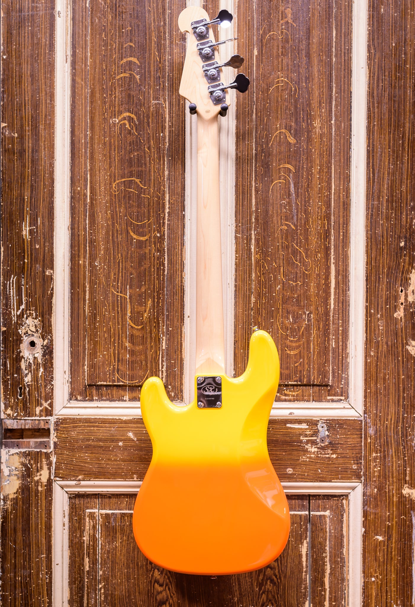 SX P-Bass SBM2 Burning Fire Basgitaar