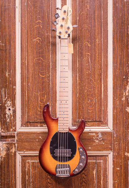 Vintage V96 Reissued 5-String Flamed TS basgitaar (actief)