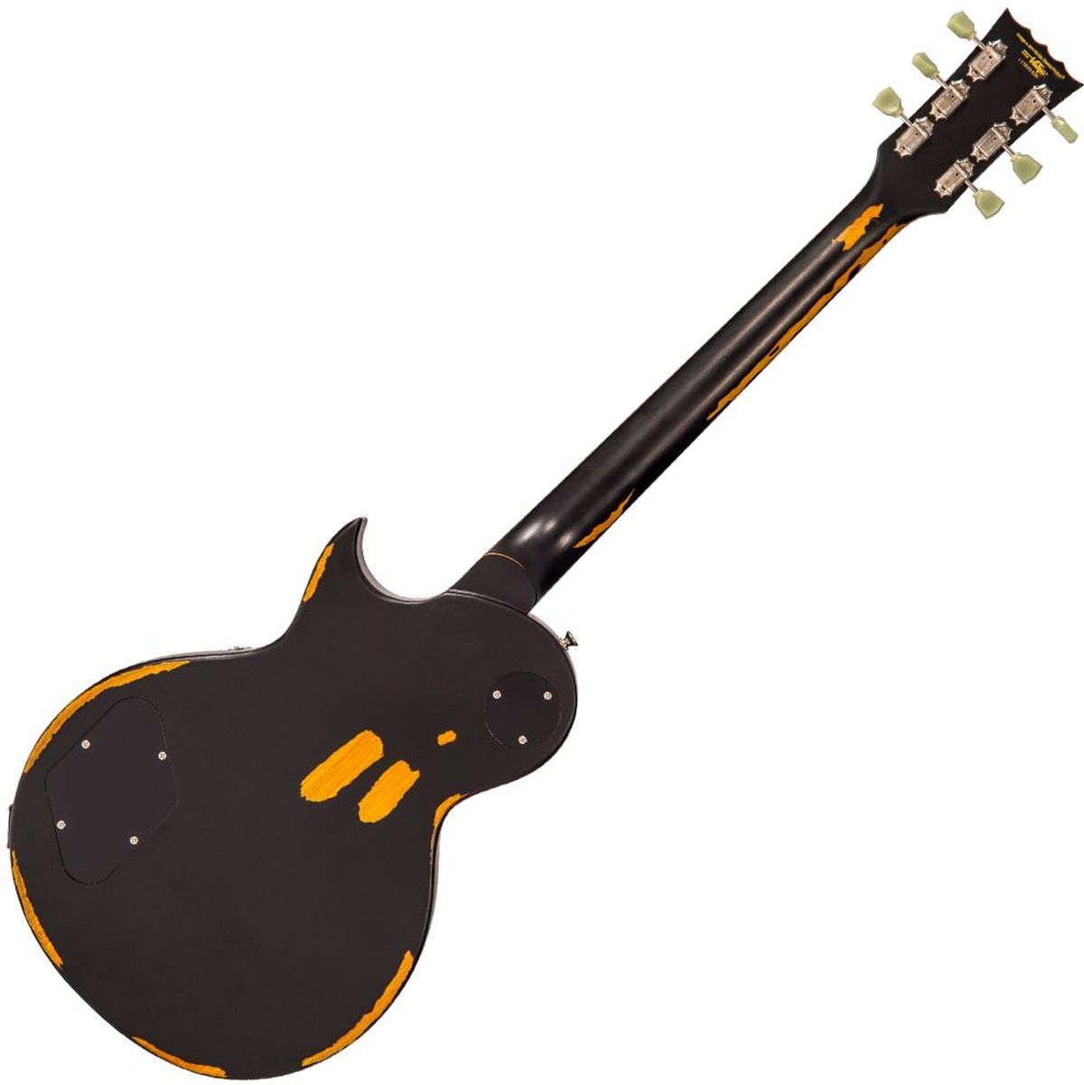 Vintage V100 Icon - Distressed Black Over Sunburst
