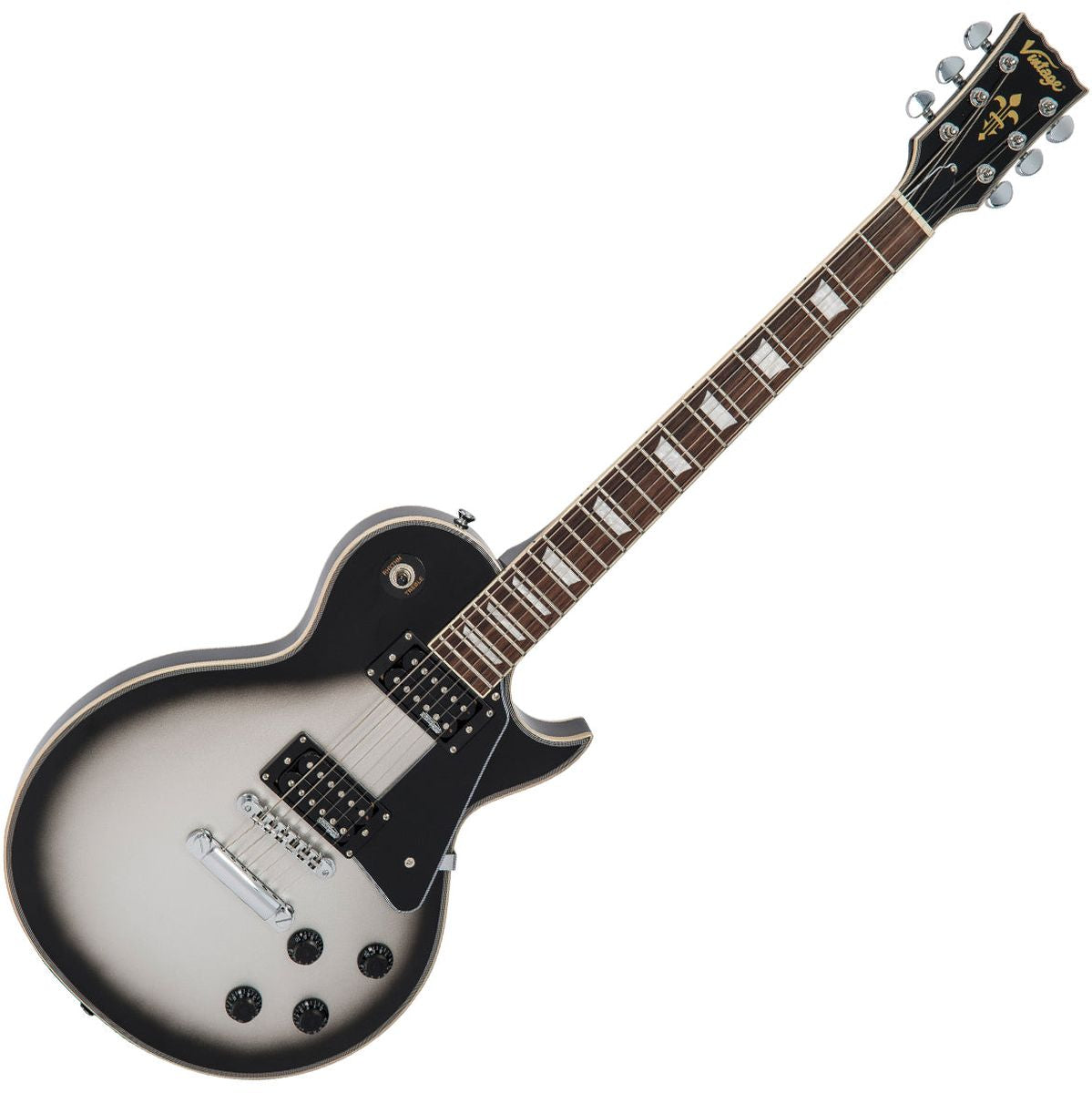 Vintage V100 Electric Guitar - Silver Burst