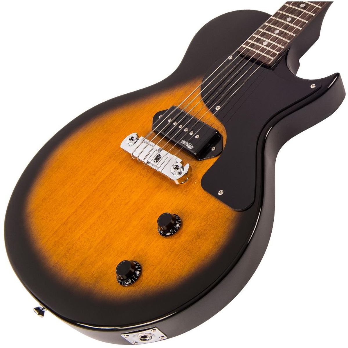 Vintage V120 Electric Guitar-Single Cut - Two Tone Sunburst