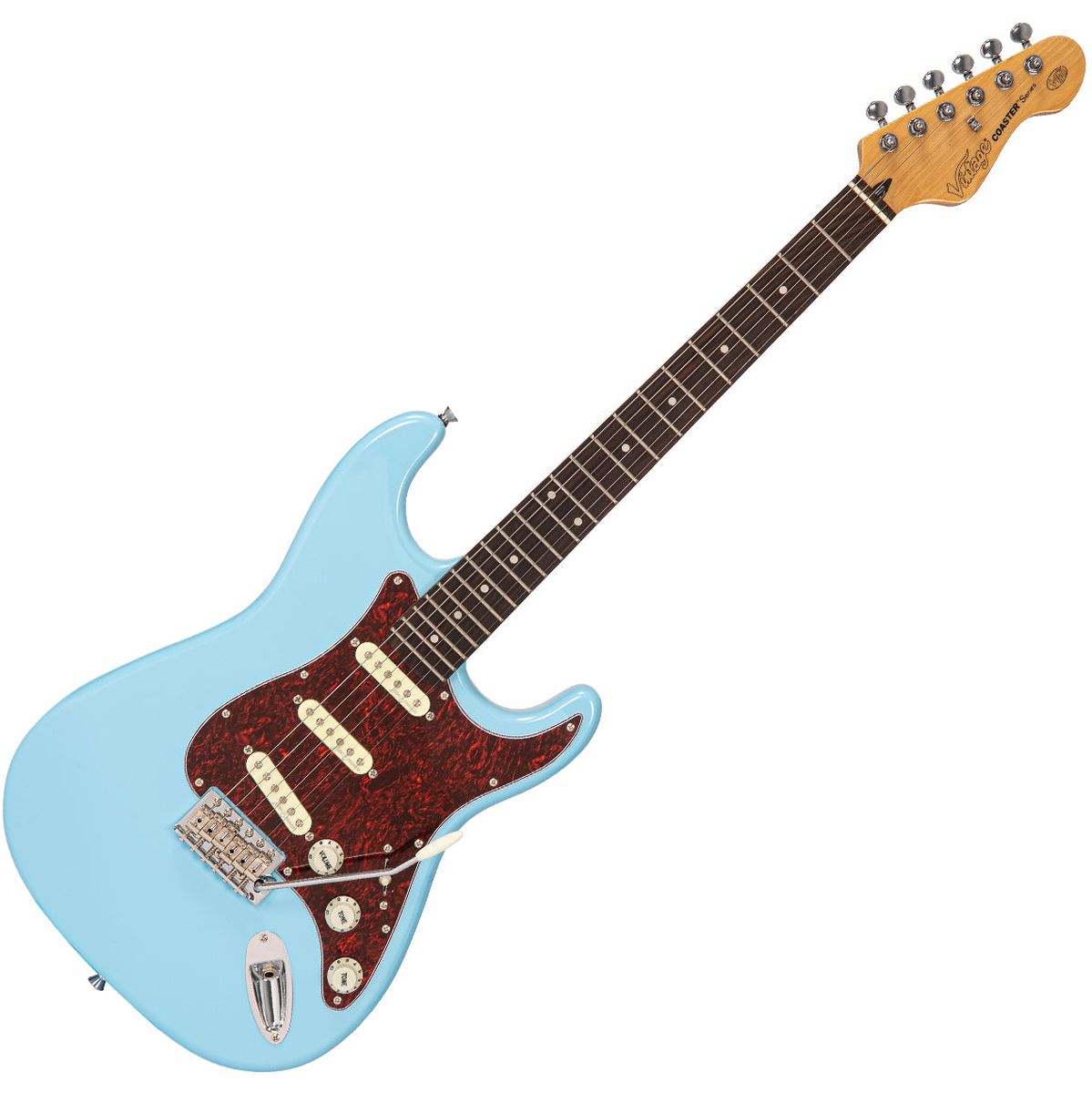 Vintage V60 Coaster Series Electric Guitar - Laguna Blue