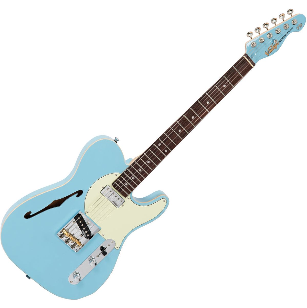 Vintage V72 Electric Guitar - Laguna Blue