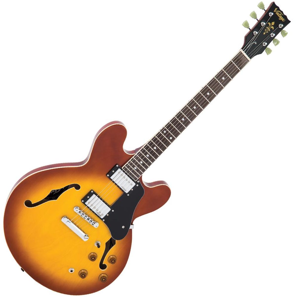 Vintage Semi-Acoustic Guitar - Honey Burst