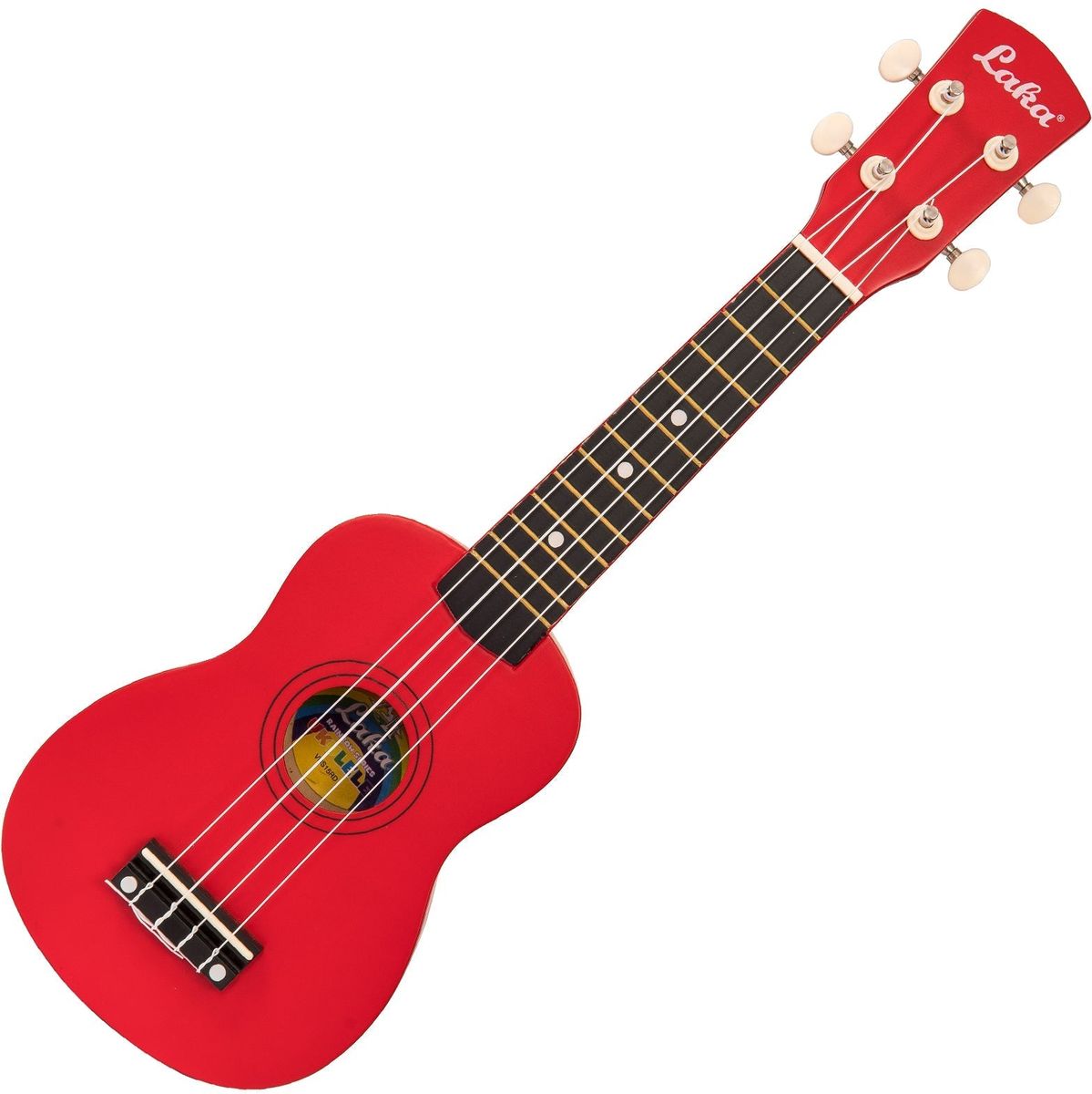 Laka Rainbow Series Ukulele &amp; Bag - Red