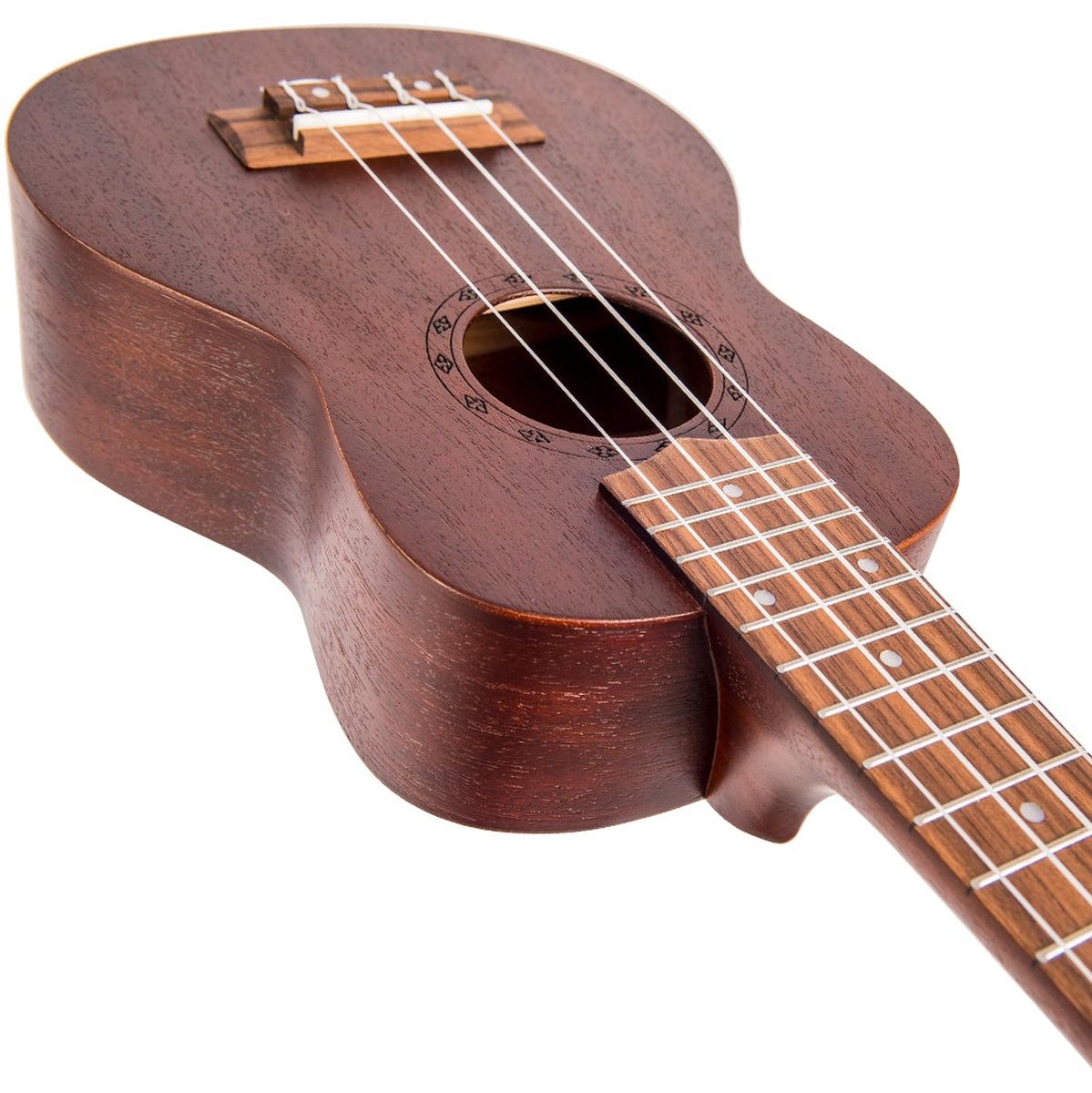 Laka Sapele Series Soprano Ukulele &amp; Bag - Chocolate