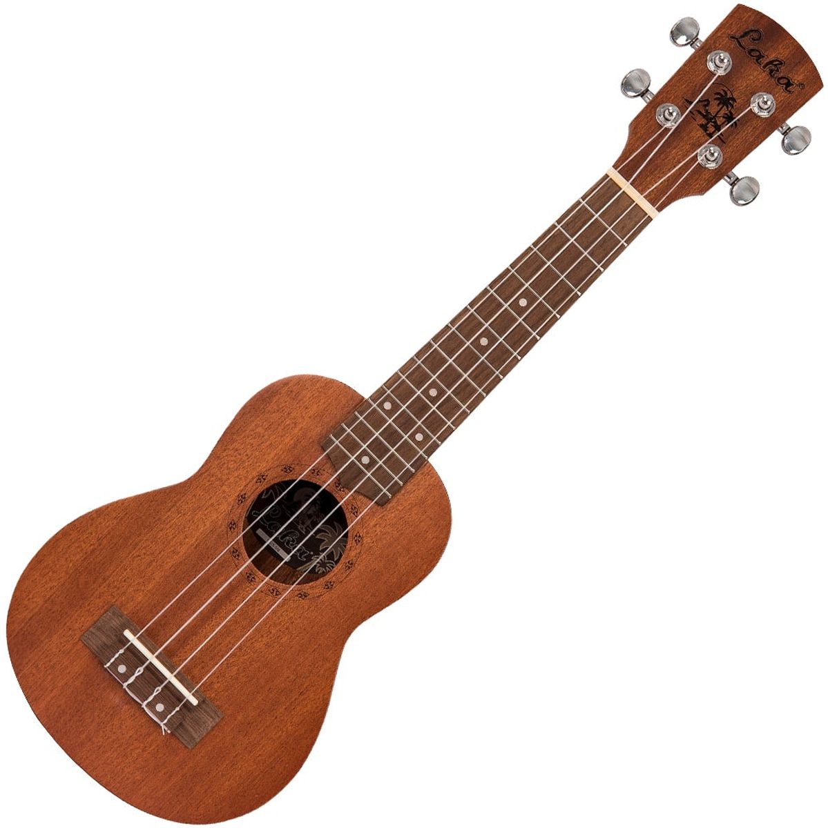 Laka Sapele Series Soprano Ukulele &amp; Bag - Natural Mahogany