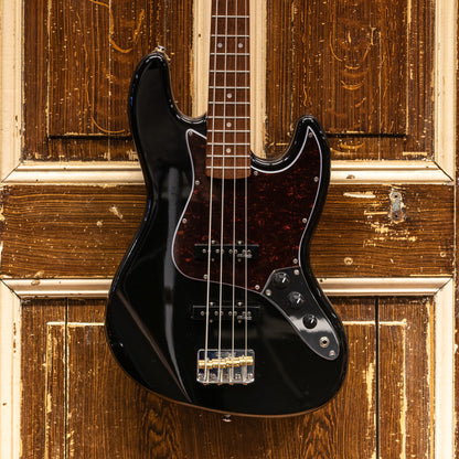 Vintage VJ74 Jazz Bass Gloss Black Basgitaar