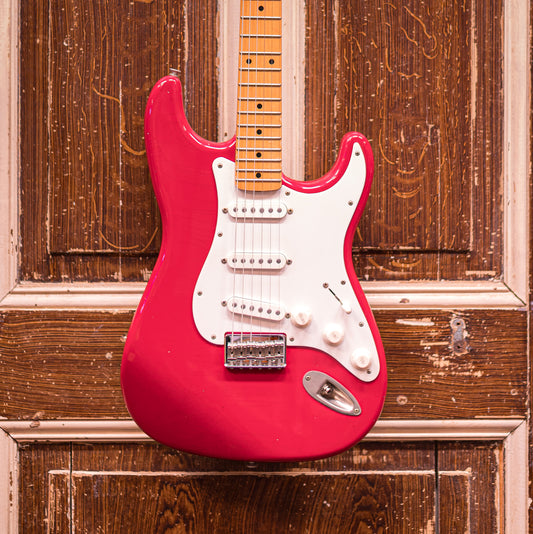 Del-Tone 50's S-Style Dakota Red Hardtail Elektrische gitaar