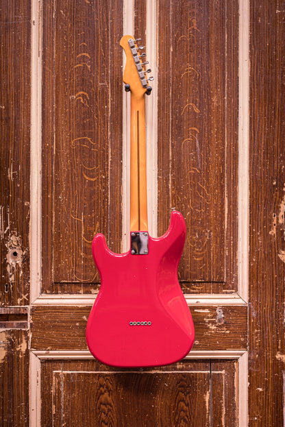 Del-Tone 50's S-Style Dakota Red Hardtail Elektrische gitaar