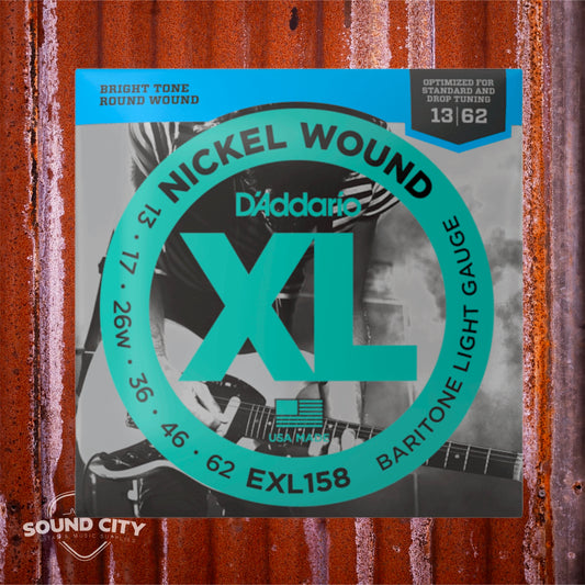 D'Addario EXL158 13-62 Baritone Light, XL Nickel Elektrische Gitaarsnaren