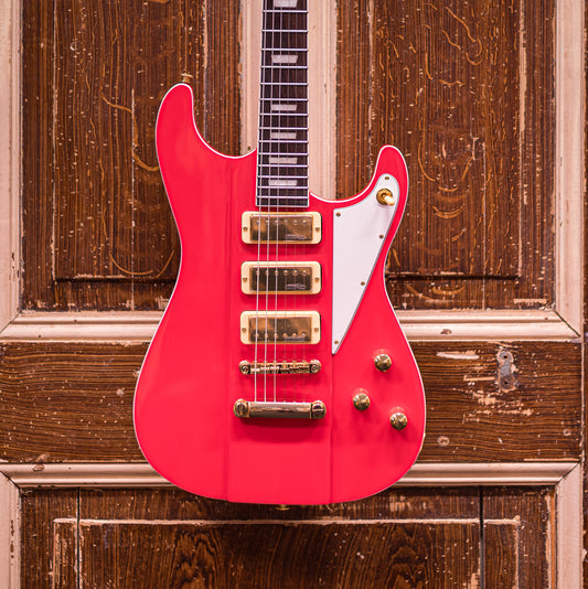 Joe Doe By Vintage 'Gas Jockey' Gas Pump Red Elektrische gitaar