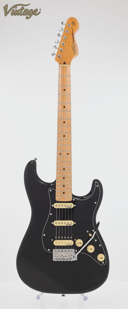Vintage V6 HSS Boulevard Black Elektrische Gitaar