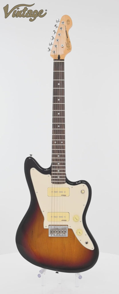 Vintage V65 Hardtail Tobacco Sunburst elektrische gitaar