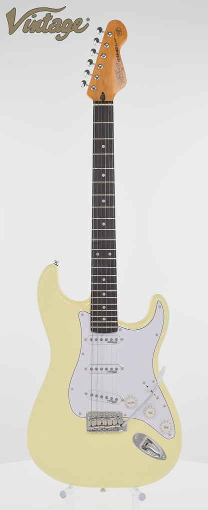 Vintage V6 Vintage White Elektrische Gitaar